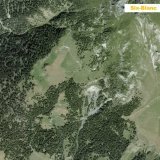La zone située dans le carré orange étudiée en vue d'un éventuel emplacement de parc solaire.